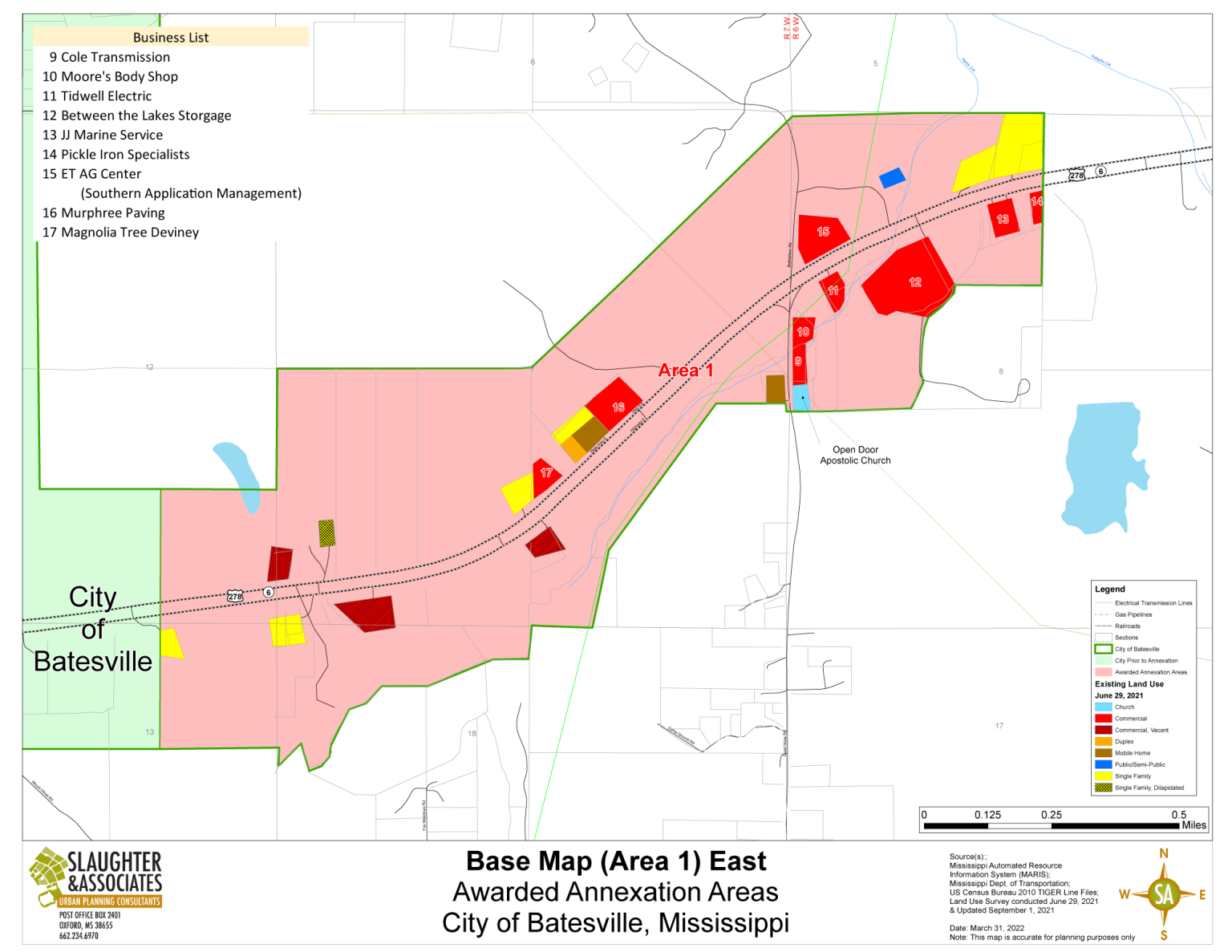 City Maps City of Batesville, Mississippi