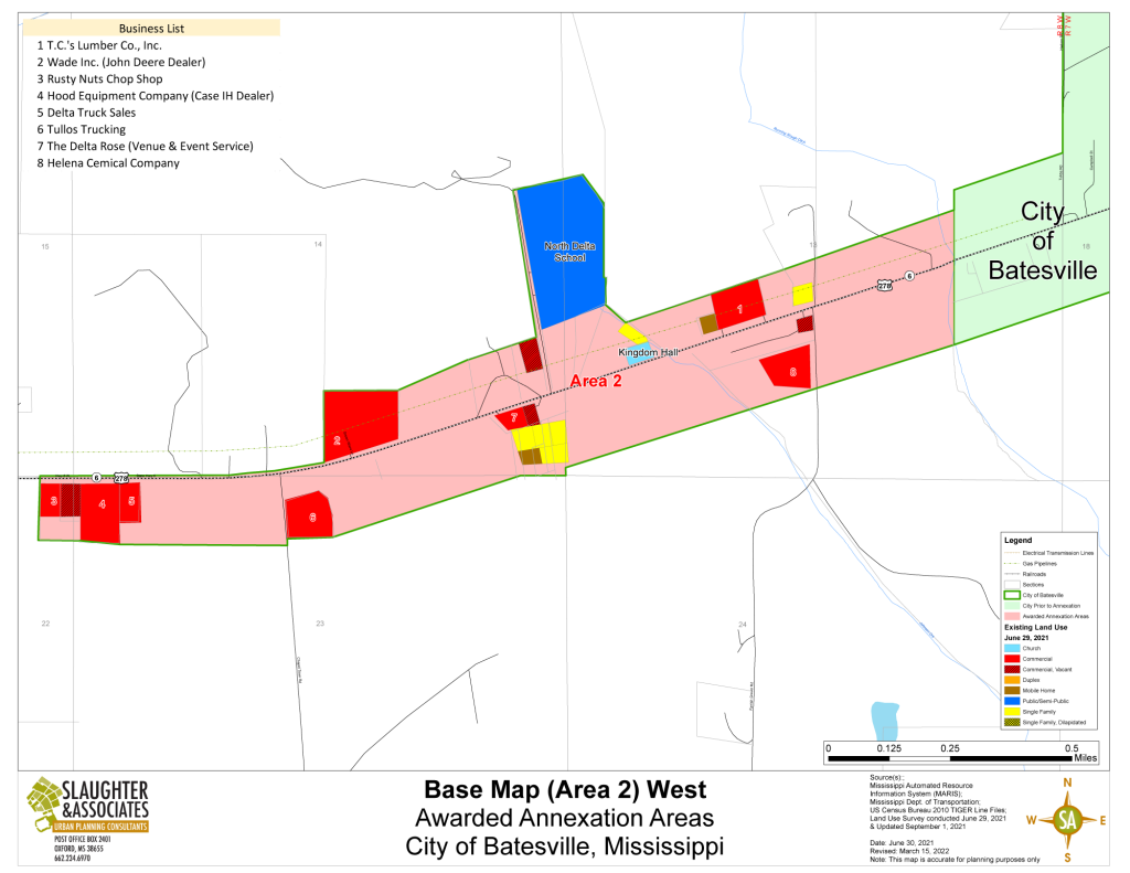 City Maps City of Batesville, Mississippi