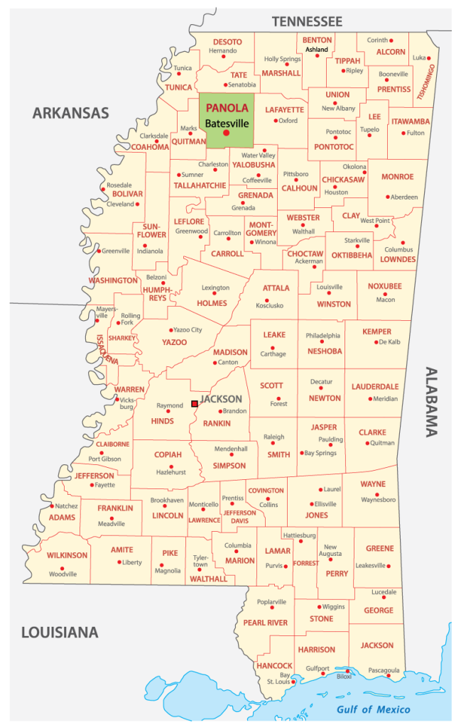 Mississippi-Counties